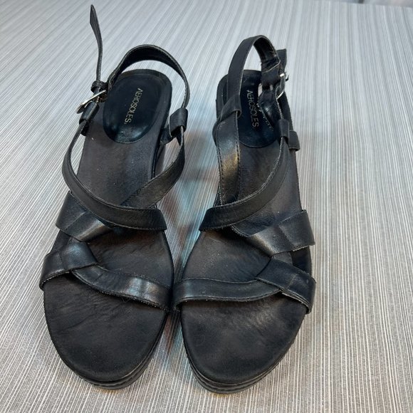 Aerosoles Strappy Comfort Wedge Heels, 8 - Picture 3 of 7